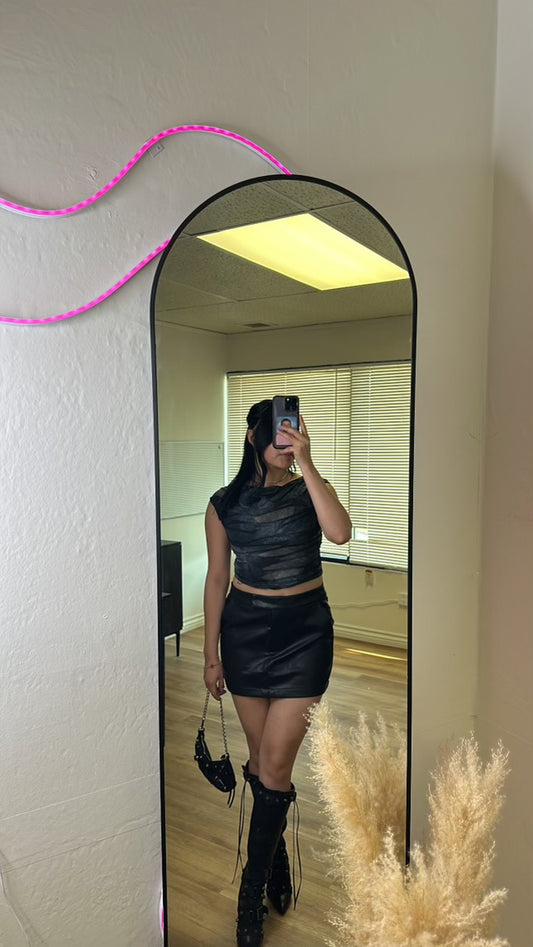 Luxe Leather Mini Skirt